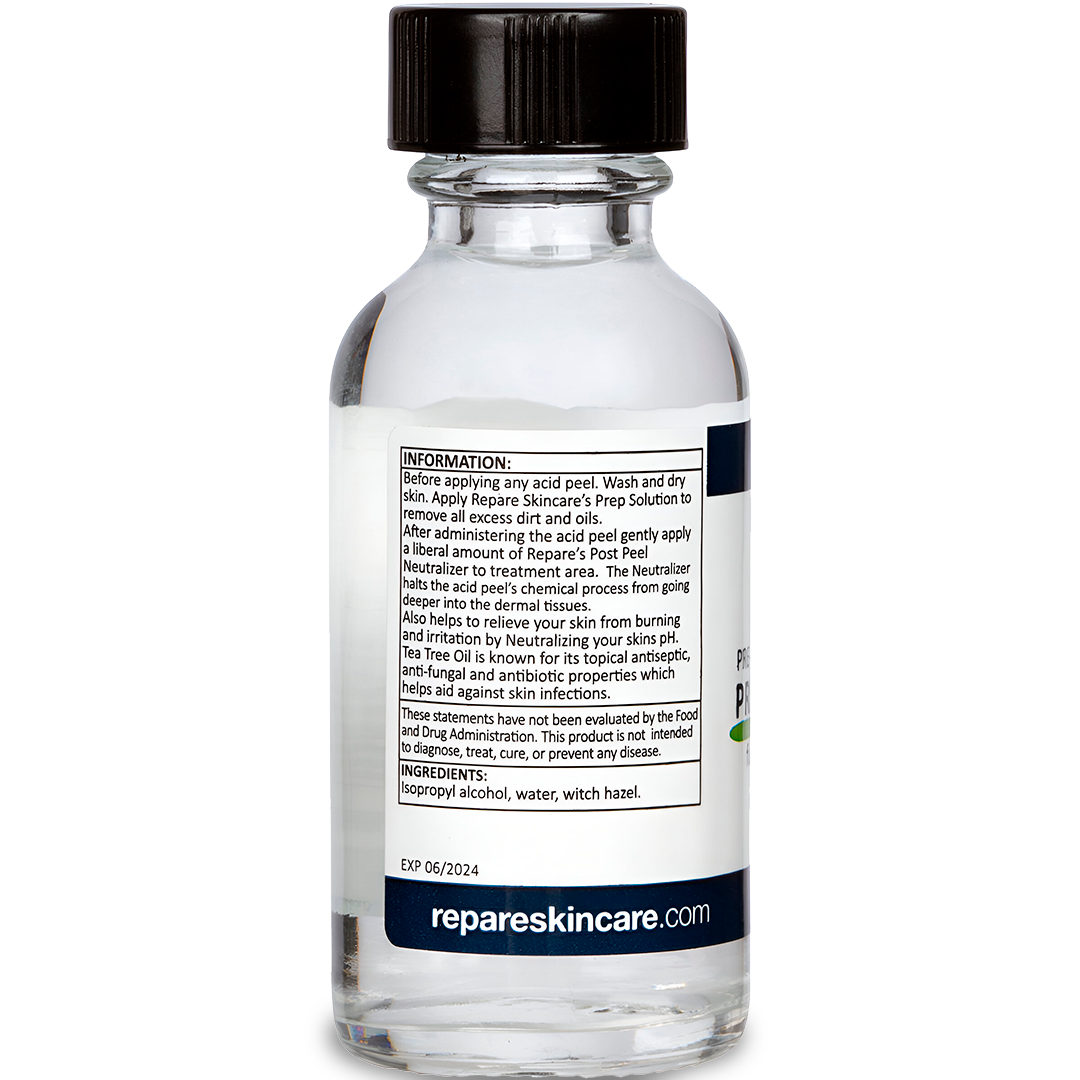 Skin Peel Essential Prep Solution - 1oz Cleansing Formula for Even Peel Application & Enhanced Results