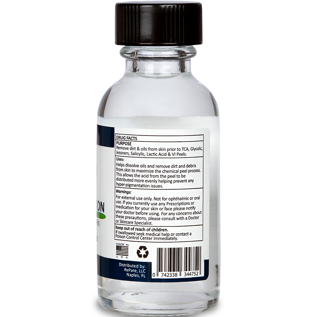 Skin Peel Essential Prep Solution - 1oz Cleansing Formula for Even Peel Application & Enhanced Results