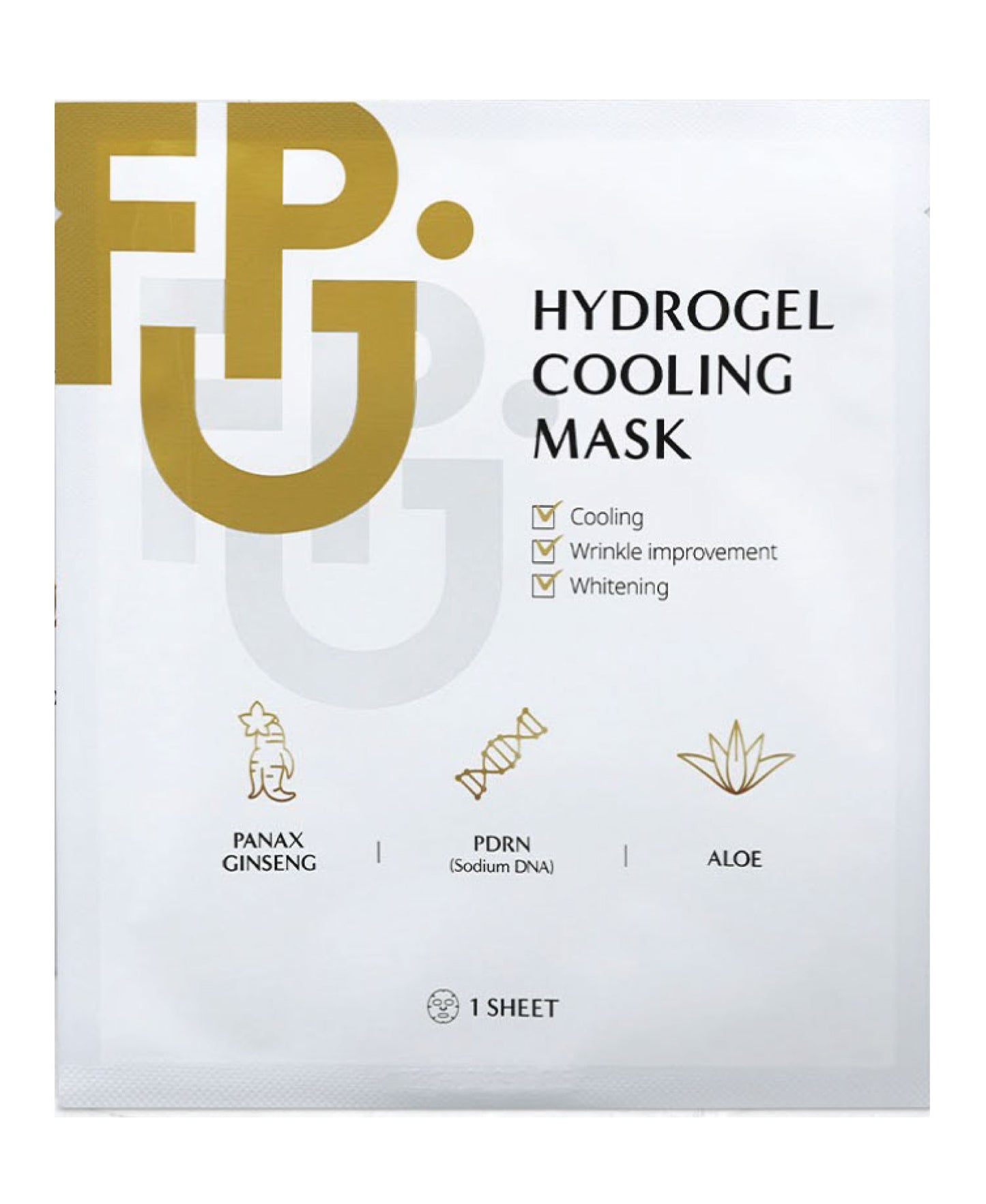 Hydrogel Cooling Face Mask - Hydrating, Collagen Stimulation, Brightening, Wrinkles