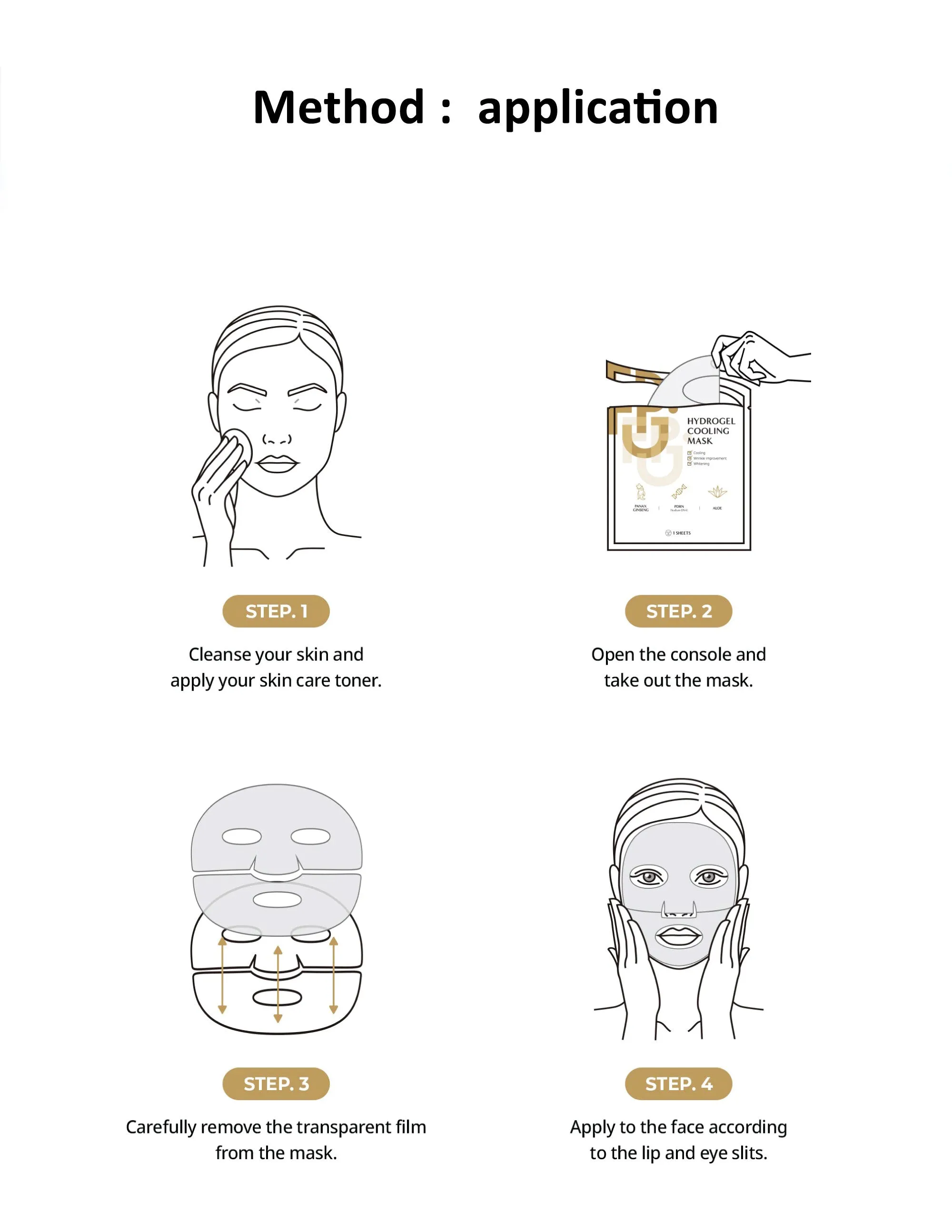 Hydrogel Cooling Mask – Post-Peel Korean Sheet Mask with Collagen – Hydrating, Wrinkle Reducing, Pore Minimizing, Brightening – Overnight Use, Anti-Aging Skincare 5 pack