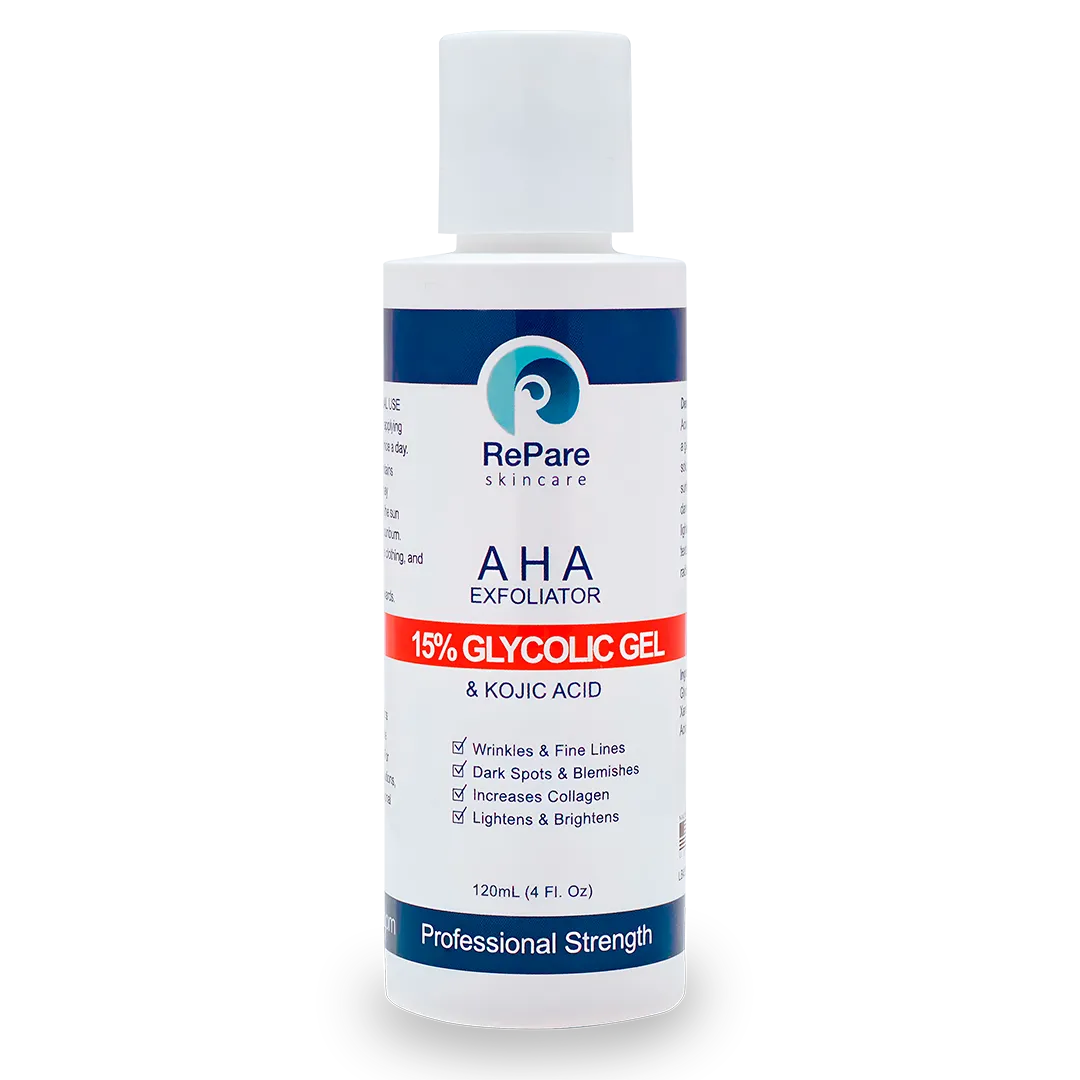Glycolic (AHA ) with Kojic Acid - Gentle Daily Exfoliator for Face & Body