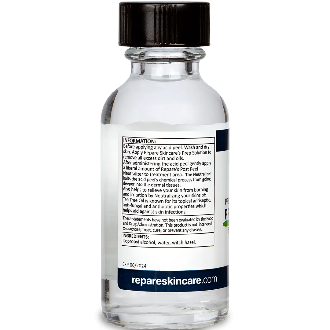 Skin Peel Essential Prep Solution - 1oz Cleansing Formula for Even Peel Application & Enhanced Results