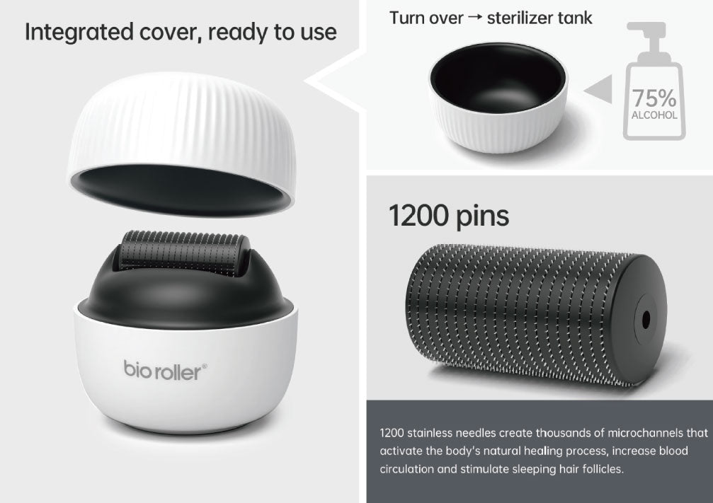 Bio Roller® G4 – Advanced Microneedling Derma Roller, fine lines, enlarged pores, uneven skin texture & thinning hair