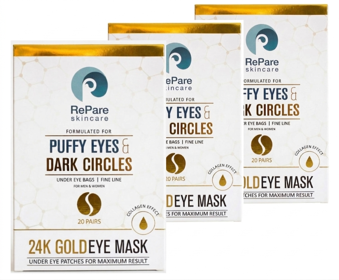 Eye Mask - hydrogel patch for puffy eyes & dark circles, under eye bags, fine lines & wrinkles, hydrating, improves elasticity, reduces pore size