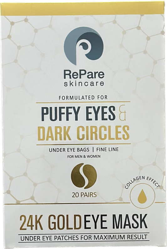 Eye Mask - hydrogel patch for puffy eyes & dark circles, under eye bags, fine lines & wrinkles, hydrating, improves elasticity, reduces pore size