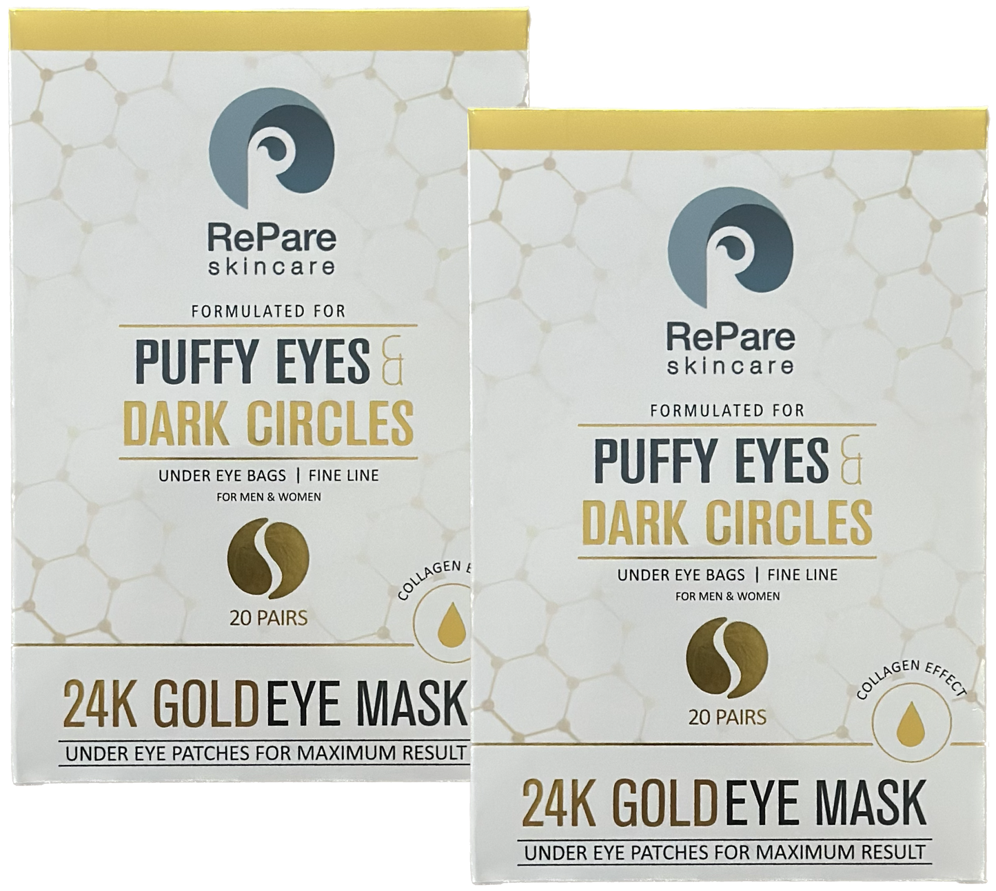 Eye Mask - hydrogel patch for puffy eyes & dark circles, under eye bags, fine lines & wrinkles, hydrating, improves elasticity, reduces pore size