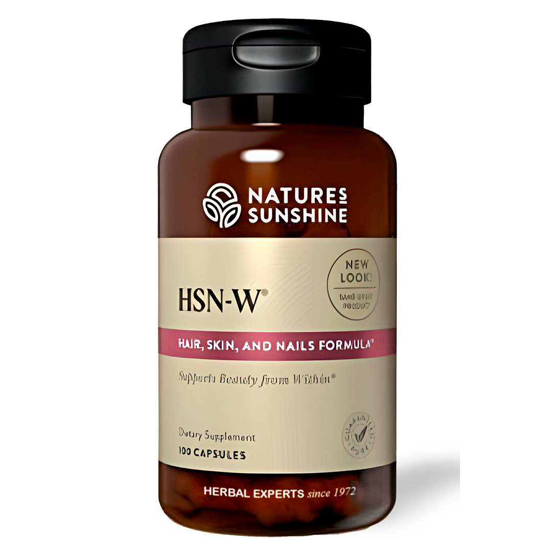 Nature's Sunshine HSN-W: Herbal Support for Radiant Hair, Skin & Nails - Enriched with Wild-Crafted Botanicals