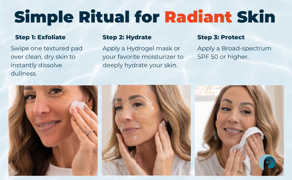 RePare -  25% Glycolic Acid Pads - Exfoliating, Resurfacing for Smoother Skin Tone & Texture, Chemical Peel - 50 pads
