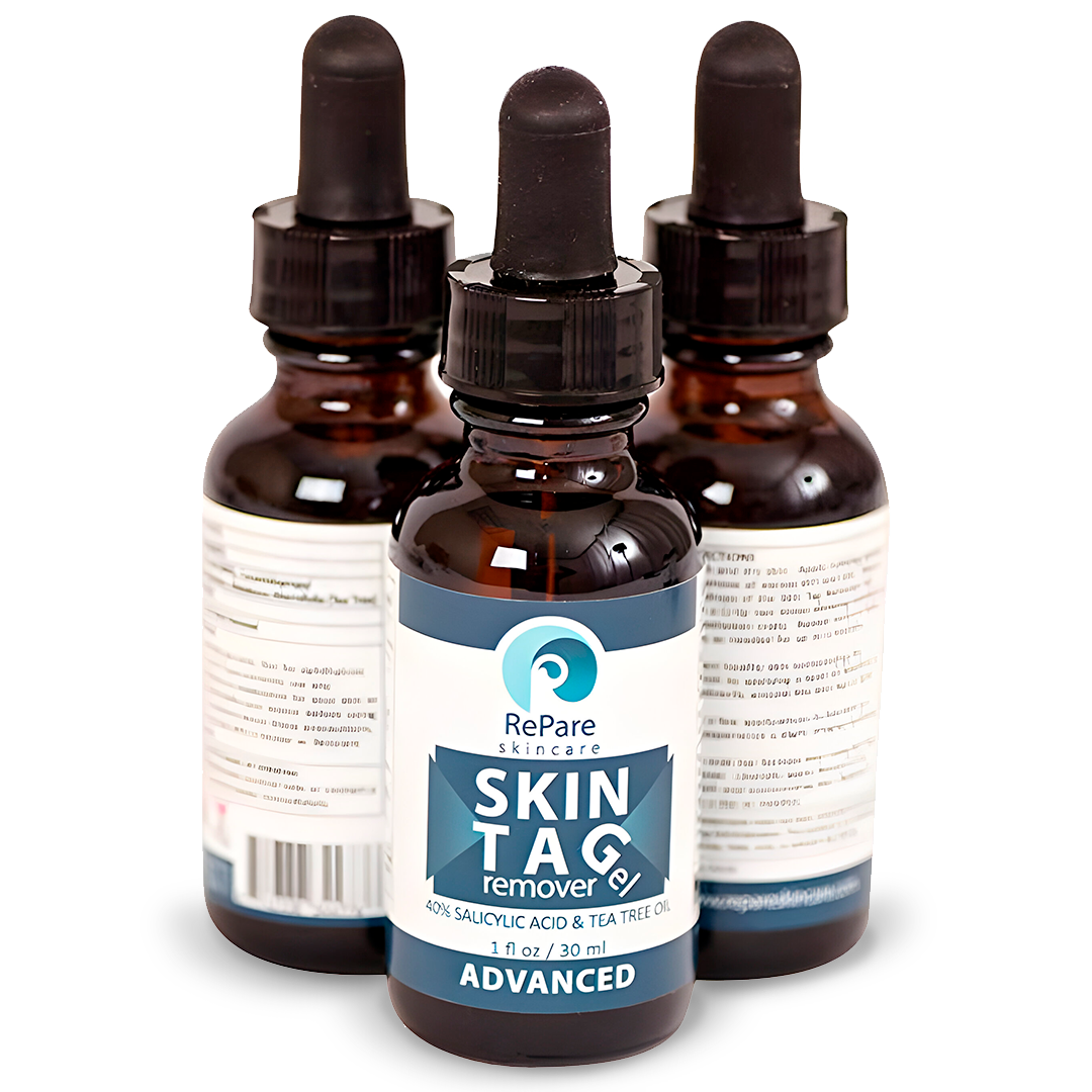 Repare Skin Tag Removal Gel: 1oz with 40% Salicylic Acid & Tea Tree Oil - Quick & Safe Home Solution